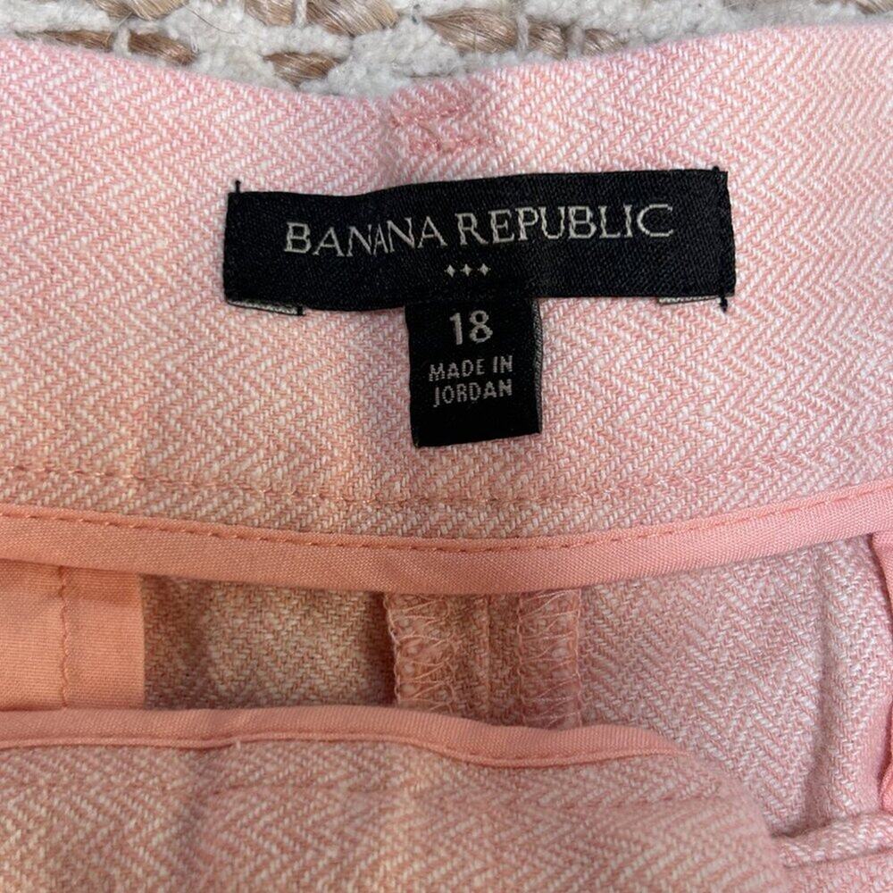 Banana Republic Pink Tailored Bermuda Shorts High Waist Pleated Trouser women 18 - Picture 7 of 12